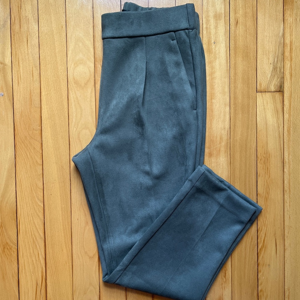 Seafoam Suede Pull on Pant